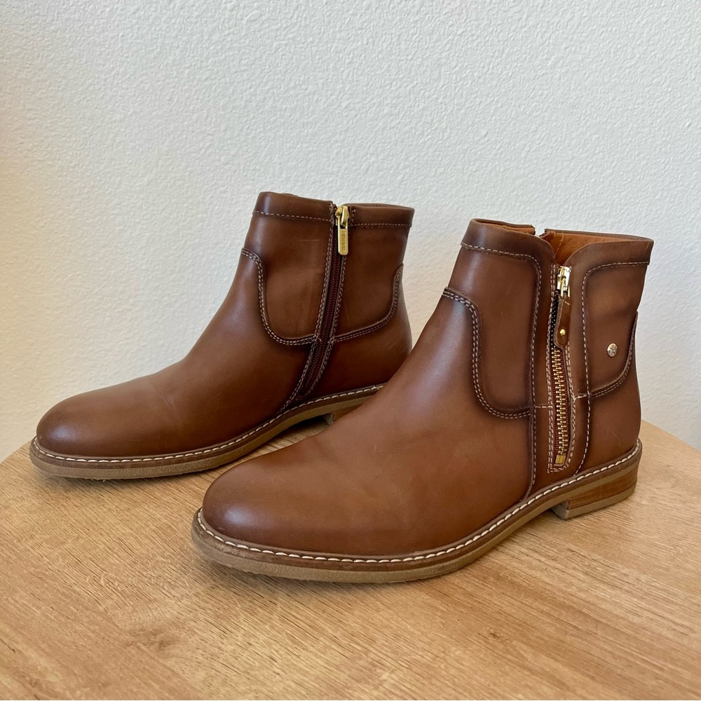 PIKOLINOS “Aldaya” Brown Leather Ankle Boots